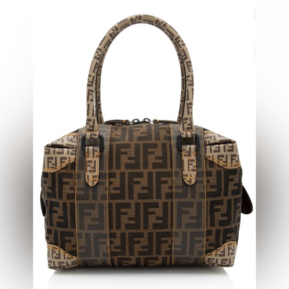 Fendi Handbags - Fendi | Tobacco Zucca Coated + Canvas Mix Handbag